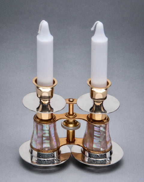 Opera Glass Shabbat Candles
